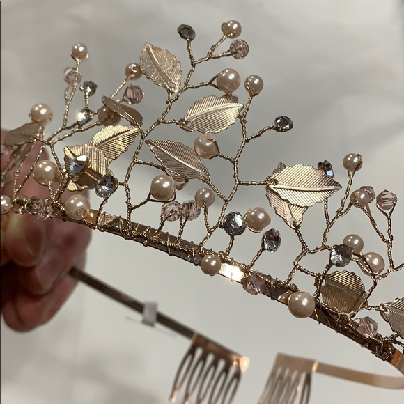 5/$30! MIX & MATCH! ICING SPARKLY Rose Gold “Twisting Branches” TIARA! - Picture 2 of 10